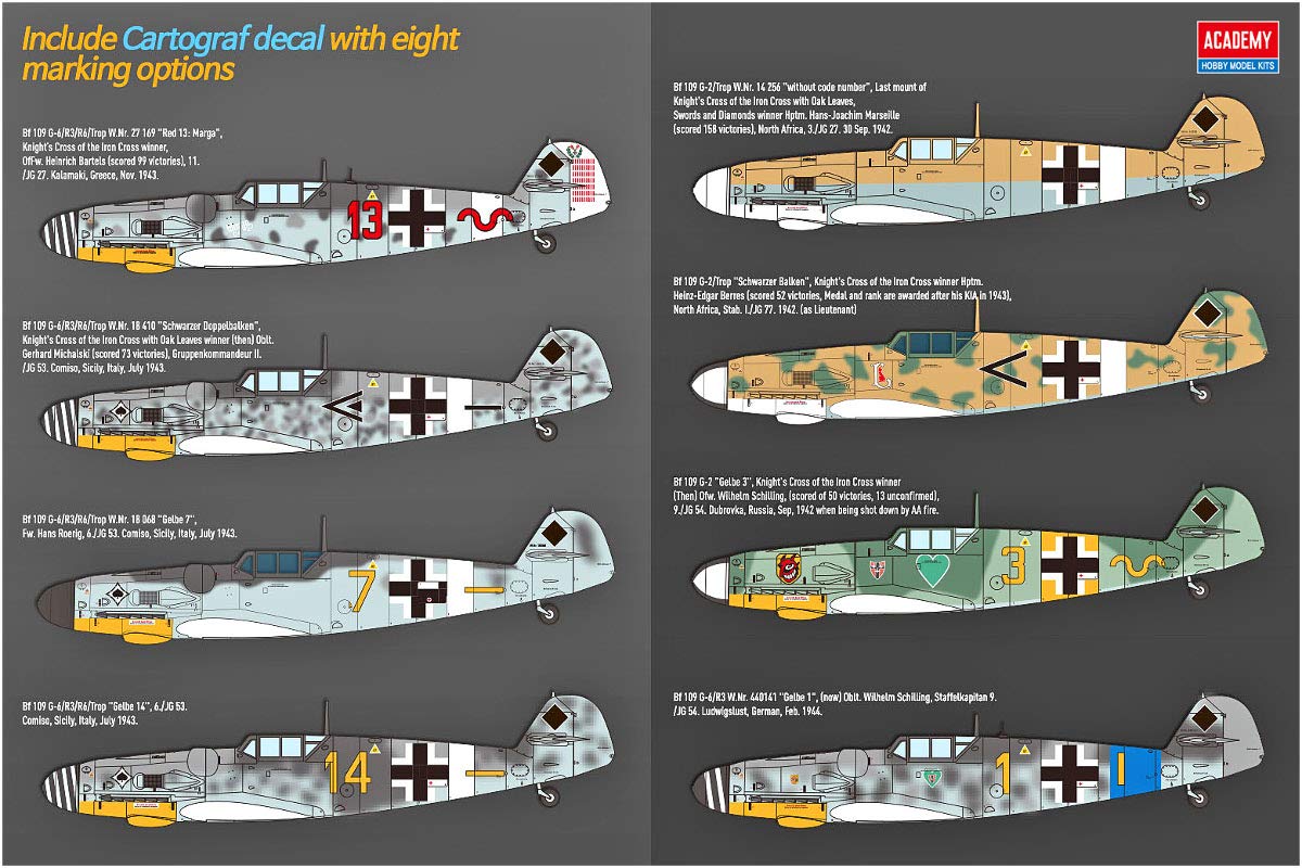 Amazon | アカデミー(Academy) 1/48 ドイツ空軍 Bf109G-6/G-2